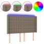 vidaXL Cabecero con LED de tela gris taupe 147x16x118/128 cm vidaXL Cabecero con LED de tela gris taupe 147x16x118/128 cm