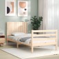 vidaXL Estructura de cama con cabecero madera maciza 90x200 cm vidaXL Estructura de cama con cabecero madera maciza 90x200 cm