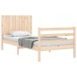 vidaXL Estructura de cama con cabecero madera maciza 90x200 cm vidaXL Estructura de cama con cabecero madera maciza 90x200 cm