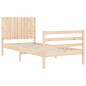 vidaXL Estructura de cama con cabecero madera maciza 90x200 cm vidaXL Estructura de cama con cabecero madera maciza 90x200 cm