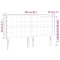 vidaXL Cabecero con LED de tela gris taupe 203x16x118/128 cm vidaXL Cabecero con LED de tela gris taupe 203x16x118/128 cm