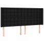 vidaXL Cabecero con LED de tela negro 163x16x118/128 cm vidaXL Cabecero con LED de tela negro 163x16x118/128 cm
