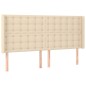 vidaXL Cabecero con LED de tela color crema 183x16x118/128 cm vidaXL Cabecero con LED de tela color crema 183x16x118/128 cm