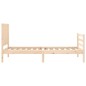 vidaXL Estructura de cama con cabecero madera maciza 90x200 cm vidaXL Estructura de cama con cabecero madera maciza 90x200 cm