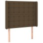 vidaXL Cabecero con LED de tela marrón oscuro 93x16x118/128 cm vidaXL Cabecero con LED de tela marrón oscuro 93x16x118/128 cm