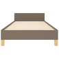 vidaXL Estructura de cama con cabecero de tela gris taupe 90x200 cm vidaXL Estructura de cama con cabecero de tela gris taupe 90x200 cm