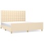 vidaXL Estructura de cama con cabecero de tela color crema 180x200 cm vidaXL Estructura de cama con cabecero de tela color crema 180x200 cm