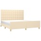 vidaXL Estructura de cama con cabecero de tela color crema 180x200 cm vidaXL Estructura de cama con cabecero de tela color crema 180x200 cm