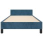 vidaXL Estructura cama con cabecero terciopelo azul oscuro 90x200 cm vidaXL Estructura cama con cabecero terciopelo azul oscuro 90x200 cm