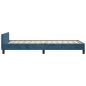 vidaXL Estructura cama con cabecero terciopelo azul oscuro 90x200 cm vidaXL Estructura cama con cabecero terciopelo azul oscuro 90x200 cm