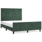 vidaXL Estructura cama con cabecero terciopelo verde oscuro 140x200 cm vidaXL Estructura cama con cabecero terciopelo verde oscuro 140x200 cm