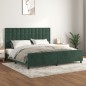 vidaXL Estructura cama con cabecero terciopelo verde oscuro 200x200 cm