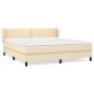 vidaXL Cama box spring con colchón tela color crema 180x200 cm vidaXL Cama box spring con colchón tela color crema 180x200 cm