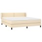 vidaXL Cama box spring con colchón tela color crema 180x200 cm vidaXL Cama box spring con colchón tela color crema 180x200 cm