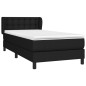 vidaXL Cama box spring con colchón tela negro 90x190 cm vidaXL Cama box spring con colchón tela negro 90x190 cm