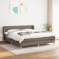 vidaXL Cama box spring con colchón tela gris taupe 180x200 cm vidaXL Cama box spring con colchón tela gris taupe 180x200 cm