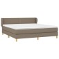 vidaXL Cama box spring con colchón tela gris taupe 180x200 cm vidaXL Cama box spring con colchón tela gris taupe 180x200 cm