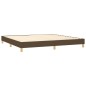 vidaXL Cama box spring con colchón tela marrón oscuro 200x200 cm vidaXL Cama box spring con colchón tela marrón oscuro 200x200 cm