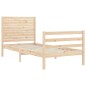 vidaXL Estructura de cama con cabecero madera maciza 90x200 cm vidaXL Estructura de cama con cabecero madera maciza 90x200 cm