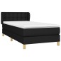 vidaXL Cama box spring con colchón tela negro 90x190 cm vidaXL Cama box spring con colchón tela negro 90x190 cm