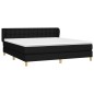 vidaXL Cama box spring con colchón tela negro 160x200 cm vidaXL Cama box spring con colchón tela negro 160x200 cm