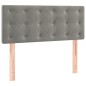 vidaXL Cama box spring con colchón terciopelo gris claro 90x190 cm vidaXL Cama box spring con colchón terciopelo gris claro 90x190 cm