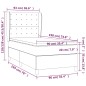 vidaXL Cama box spring con colchón tela color crema 90x190 cm vidaXL Cama box spring con colchón tela color crema 90x190 cm