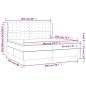 vidaXL Cama box spring con colchón cuero sintético capuchino 200x200cm vidaXL Cama box spring con colchón cuero sintético capuchino 200x200cm