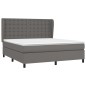 vidaXL Cama box spring con colchón cuero sintético gris 180x200 cm vidaXL Cama box spring con colchón cuero sintético gris 180x200 cm