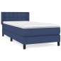 vidaXL Cama box spring con colchón tela azul 100x200 cm vidaXL Cama box spring con colchón tela azul 100x200 cm