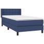 vidaXL Cama box spring con colchón tela azul 100x200 cm vidaXL Cama box spring con colchón tela azul 100x200 cm