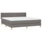 vidaXL Cama box spring con colchón tela gris oscuro 180x200 cm vidaXL Cama box spring con colchón tela gris oscuro 180x200 cm