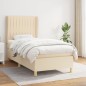 vidaXL Cama box spring con colchón tela color crema 90x200 cm vidaXL Cama box spring con colchón tela color crema 90x200 cm