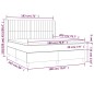 vidaXL Cama box spring con colchón tela marrón oscuro 180x200 cm