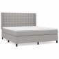 vidaXL Cama box spring con colchón tela gris claro 180x200 cm vidaXL Cama box spring con colchón tela gris claro 180x200 cm