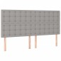 vidaXL Cama box spring con colchón tela gris claro 180x200 cm vidaXL Cama box spring con colchón tela gris claro 180x200 cm