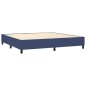 vidaXL Cama box spring con colchón tela azul 200x200 cm vidaXL Cama box spring con colchón tela azul 200x200 cm