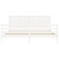 vidaXL Estructura de cama con cabecero madera maciza blanco 200x200 cm