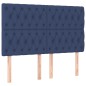 vidaXL Cama box spring con colchón tela azul 160x200 cm vidaXL Cama box spring con colchón tela azul 160x200 cm