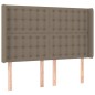 vidaXL Cama box spring con colchón tela gris taupe 140x190 cm