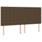 vidaXL Cama box spring con colchón tela marrón oscuro 200x200 cm vidaXL Cama box spring con colchón tela marrón oscuro 200x200 cm