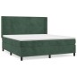 vidaXL Cama box spring con colchón terciopelo verde oscuro 180x200 cm vidaXL Cama box spring con colchón terciopelo verde oscuro 180x200 cm