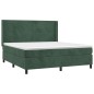 vidaXL Cama box spring con colchón terciopelo verde oscuro 180x200 cm vidaXL Cama box spring con colchón terciopelo verde oscuro 180x200 cm