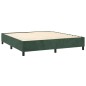 vidaXL Cama box spring con colchón terciopelo verde oscuro 180x200 cm vidaXL Cama box spring con colchón terciopelo verde oscuro 180x200 cm