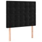 vidaXL Cama box spring con colchón terciopelo negro 90x200 cm vidaXL Cama box spring con colchón terciopelo negro 90x200 cm