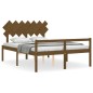 vidaXL Cama personas mayores cabecero madera marrón miel 140x200 cm vidaXL Cama personas mayores cabecero madera marrón miel 140x200 cm