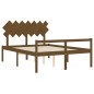 vidaXL Cama personas mayores cabecero madera marrón miel 140x200 cm vidaXL Cama personas mayores cabecero madera marrón miel 140x200 cm