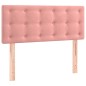 vidaXL Cama box spring colchón y LED terciopelo rosa 90x200 cm vidaXL Cama box spring colchón y LED terciopelo rosa 90x200 cm