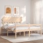 vidaXL Cama para personas mayores con cabecero madera maciza 160x200cm vidaXL Cama para personas mayores con cabecero madera maciza 160x200cm