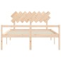 vidaXL Cama para personas mayores con cabecero madera maciza 160x200cm vidaXL Cama para personas mayores con cabecero madera maciza 160x200cm